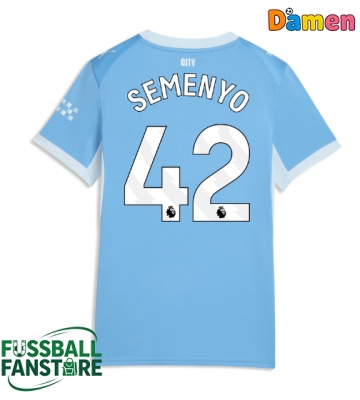 Manchester City Antoine Semenyo #42 Replik Heimtrikot Damen 2026-27 Kurzarm